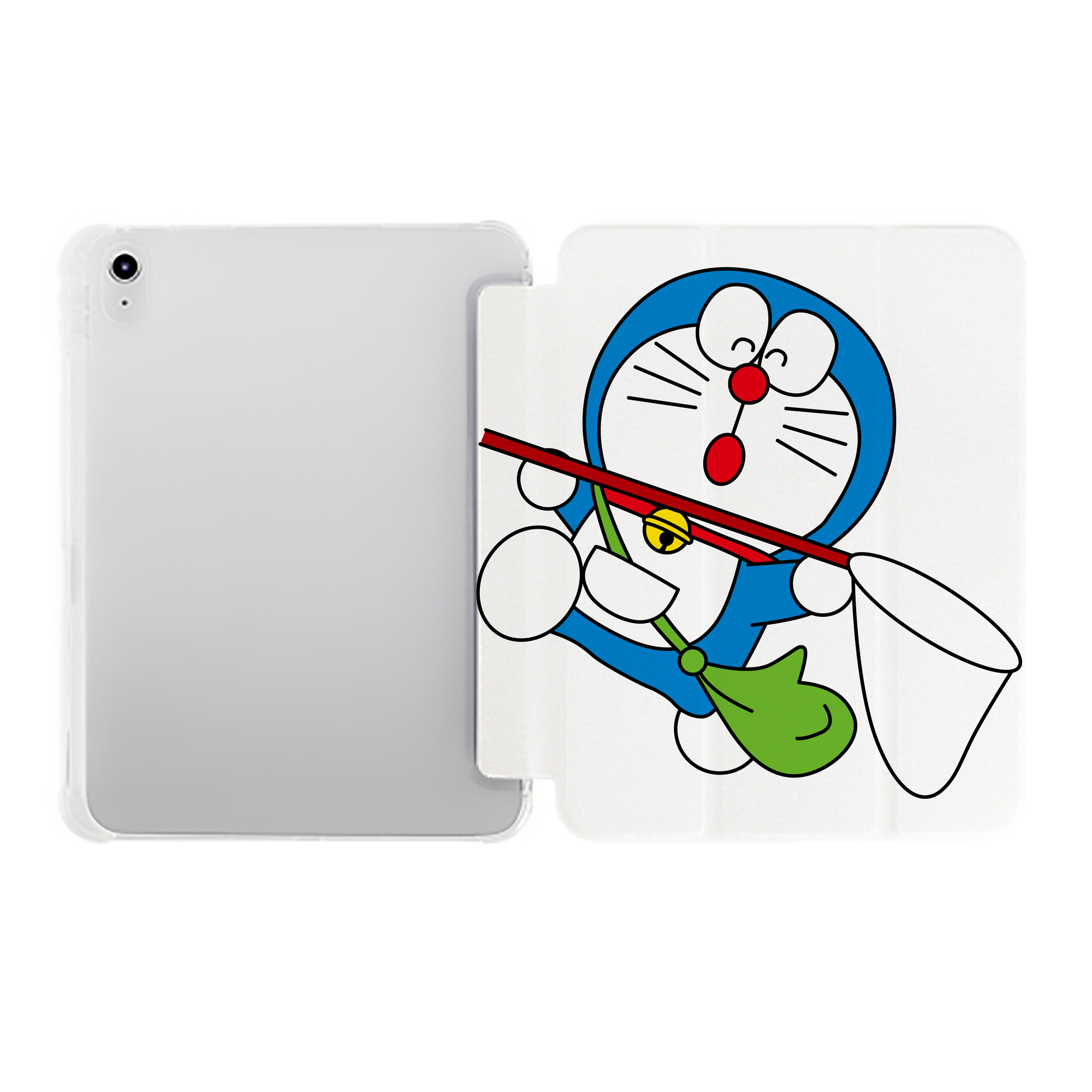 （画像用） ドラえもん Doraemon IPad ケース ペン収納付き 三つ折りスタンド PUレザー×シリコン 対応機種9.5/10.5/10.9インチ